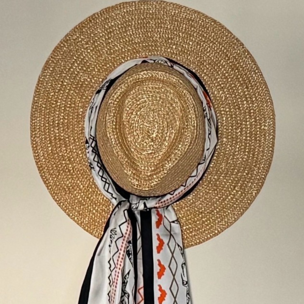 Brixton Joanna Straw Wide Brim Sun Hat Honey Black Band Size XS 54cm